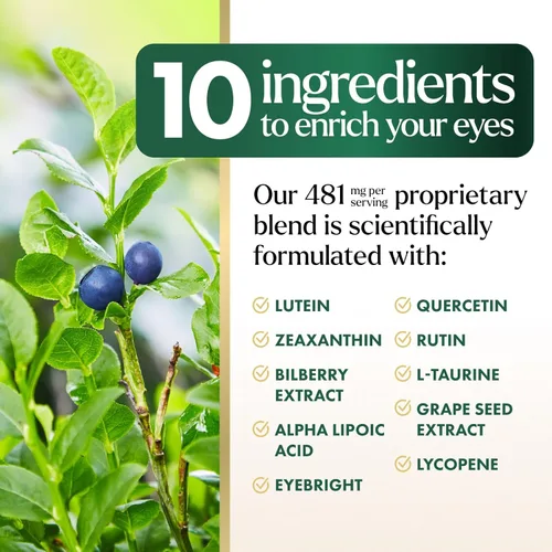 Miniatura 6 de Vitaminas para los ojos – Vitamina de salud ocular de 3 veces fuerza con luteína y zeaxantina – Visión Salud Macular y Ojos Secos Apoyo con Zinc