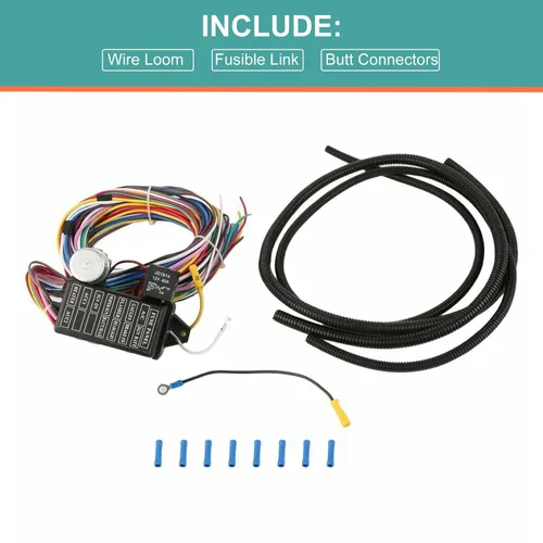 Miniatura 6 de Arnés universal de 12 cables de circuito apto para cables Muscle Car Hot Rod Street Rod XL