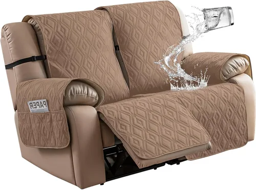 Miniatura 27 de Genina - Funda impermeable para sillón reclinable de dos plazas, funda antideslizante para sofá, funda para sofá reclinable de 2 plazas, funda