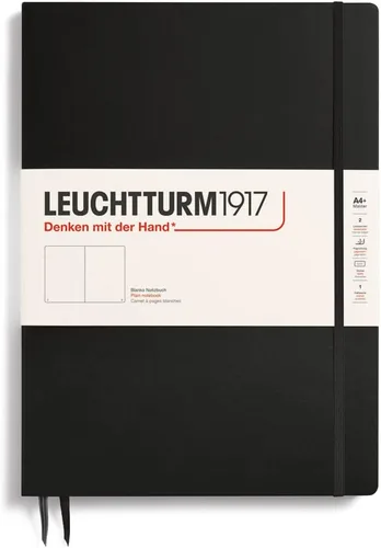 Miniatura 29 de LEUCHTTURM1917 - Cuaderno de tapa dura Master Slim A4+ - 123 páginas numeradas para escritura y diario (salvia, a rayas)