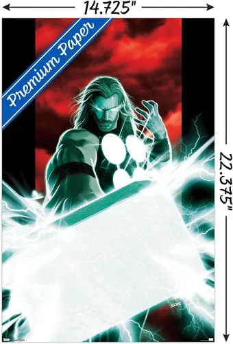 Miniatura 3 de Trends International Marvel Comics - Thor - Mjolnir Wall Poster, 14.725" x 22.375", Premium Unframed Version Versión premium sin marco