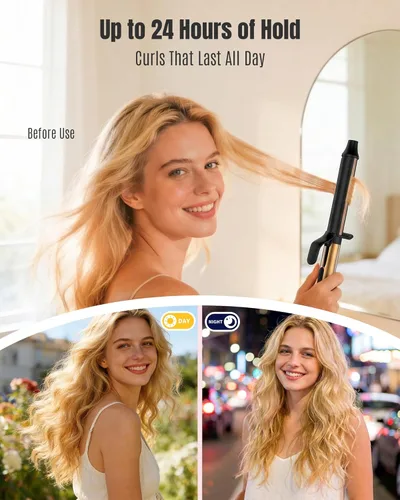 Miniatura 5 de 1.25 Inch Long Barrel Curling Iron – Ceramic Extra-Long Wand for Smooth Curls & Long-Lasting Beach Waves