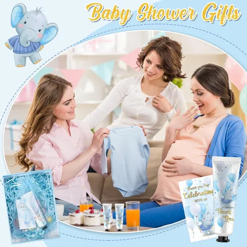 Miniatura 6 de 24 juegos de crema de manos para baby shower, elefante azul, regalos de despedida de soltera, agradecimiento, crema de manos para invitados, loción