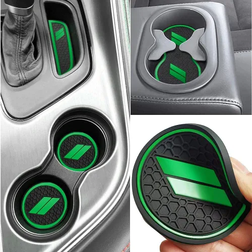 Miniatura 15 de Auprite Alfombrillas antipolvo para accesorios Dodge Challenger 2015 2016 2017 2018 2019 2020 2021 2022 2023, se adapta a la medida forros de Rojo