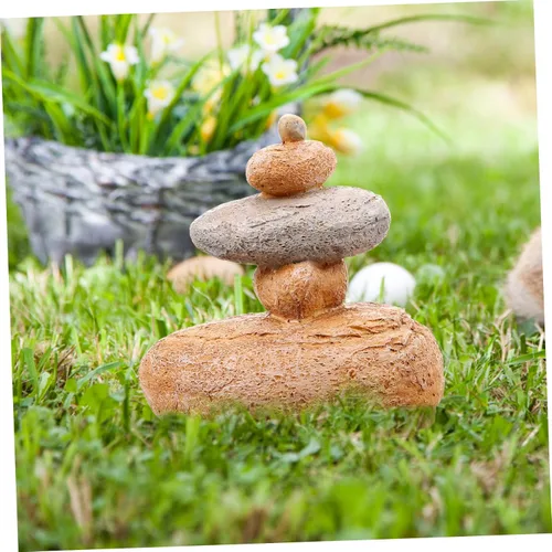 Miniatura 7 de GLEAVI Llavero de piedra al aire libre falsa roca decorativa caja de almacenamiento ocultada