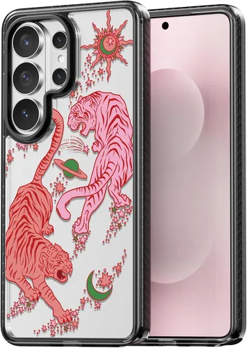 Miniatura 61 de Rosarnnah Funda compatible con Samsung Galaxy S24 Ultra, bonita estética, a la moda, divertida funda con estampado de gatito y gato, duradera a