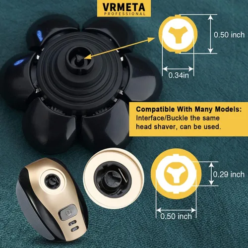 Miniatura 2 de 7 Blades - Cabezales de repuesto para afeitadora eléctrica para hombre, cuchillas flotantes afiladas 7D para afeitadora giratoria (7 cabezales