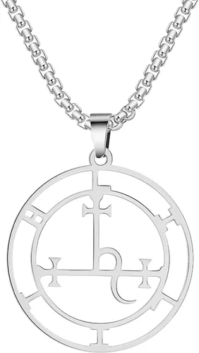 Miniatura 19 de EUEAVAN Sigil of Lilith Collar para mujeres y hombres Hécate gótico Lilith Diosa Sigil colgante Lucifer Signo mitología pagana joyería regalo