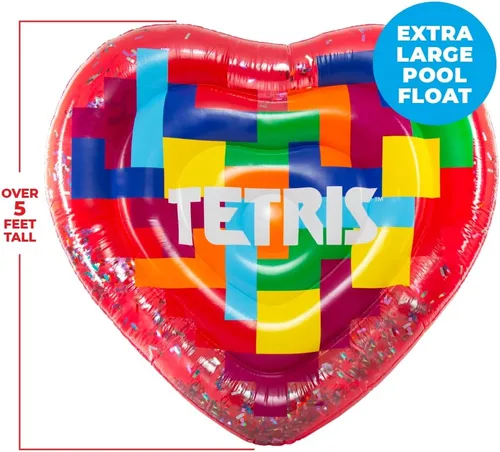 Miniatura 4 de Tetris - Flotador de piscina grande inflable – Flotador retro para piscina – Diversión familiar – Se adapta a dos personas – más de 5 pies de alto
