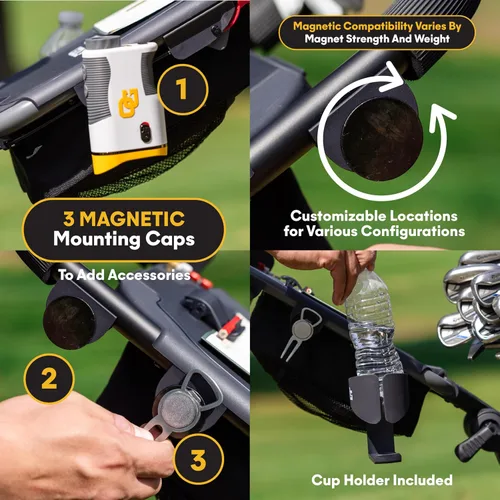 Miniatura 4 de OMADA GOLF Trilite Carrito de Golf Push Carrito de Golf Ligero y Plegable Soporte Ajustable para Bolsa de Golf