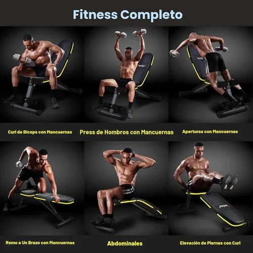 Miniatura 6 de Teclor Banco de pesas ajustable, bancos de entrenamiento plegables para gimnasio en casa, banco de ejercicios con 10 posiciones de respaldo