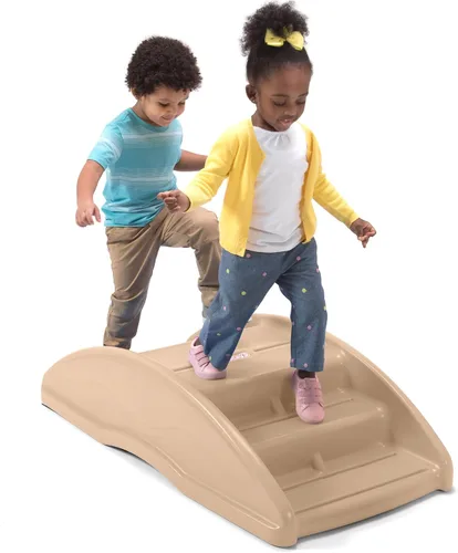 Miniatura 2 de Simplay3 Balancín y puente de escalada de dos caras para balancín y roll, se adapta a hasta cuatro niños y niños para mecerse y escalar