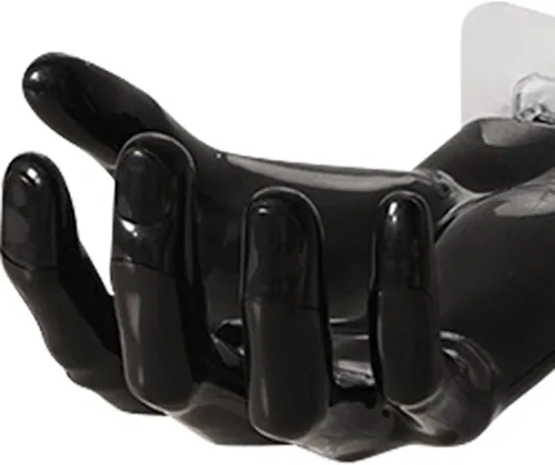 Miniatura 5 de KLKCMS Gancho para colgar en la pared, perchas, perchas, ropa, toalla, gancho en forma de mano para pasillos, chaquetas, color negro