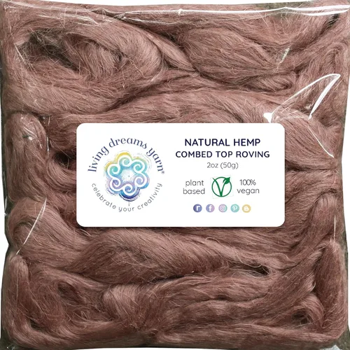 Miniatura 24 de Fibra de algodón para hilar, mezclar, fieltro y arte de fibra. Suave peinado vegano Top Roving. Merlot