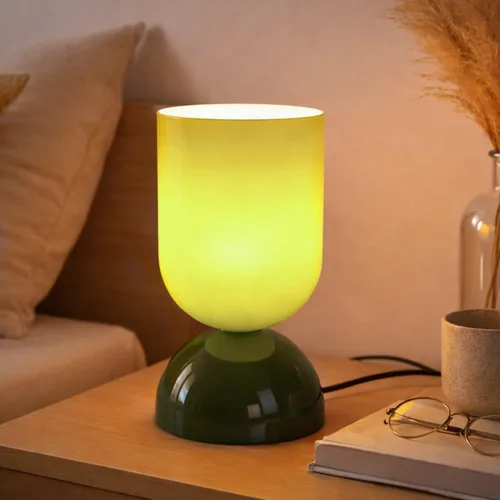 Miniatura 14 de Lámpara de mesa de cristal moderna de 8.9 pulgadas para sala de estar, lámparas de escritorio regulables para dormitorio, lámpara de mesita de noche
