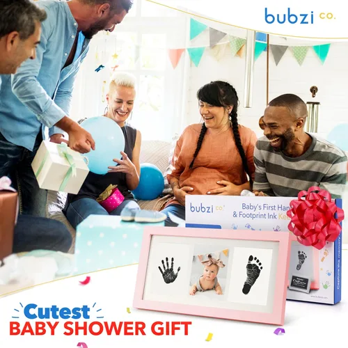 Miniatura 6 de Bubzi Co Kit de Huellas de Manos y Pies de Bebé y Marco de Fotos de Huellas para Niñas y Niños Recién Nacidos, Set de Regalos Únicos para Baby