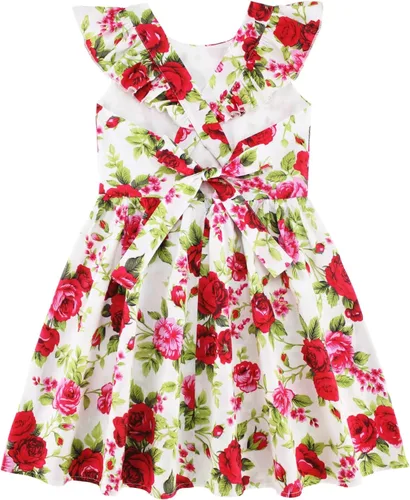 Miniatura 188 de Vestido de verano para niña, de algodón, con diseño floral