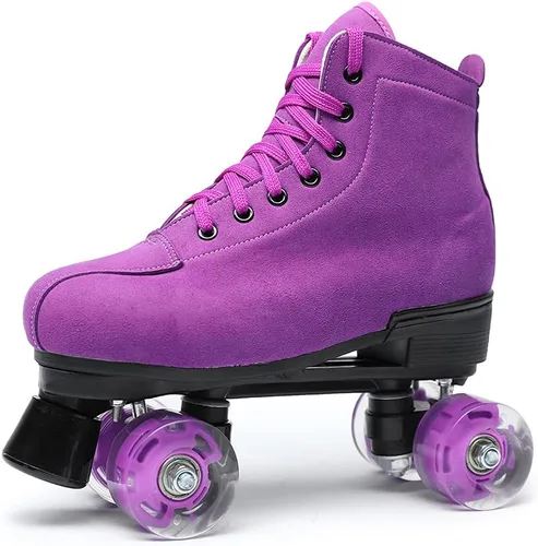 Miniatura 2 de Patines de cuatro ruedas de gamuza para exteriores para mujeres y hombres