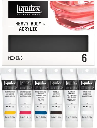 Miniatura 18 de Liquitex Professional Heavy Body - Pintura acrílica, 6 x 59 ml (2.0 fl oz), juego de colores fluorescentes