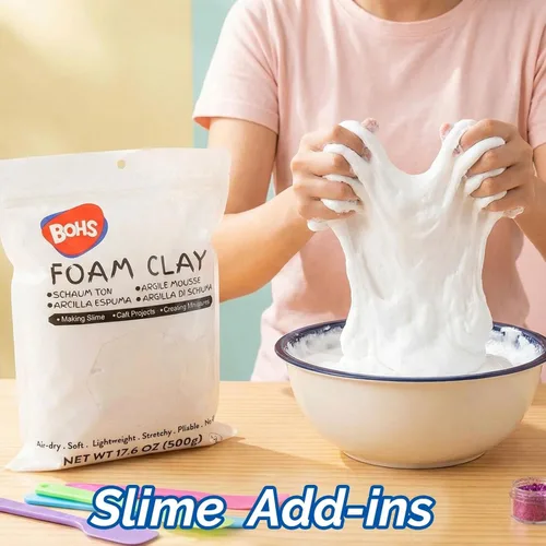 Miniatura 7 de BOHS Arcilla de Espuma Modeladora Blanca Lite - 500 Gramos, Suavidad y Secado al Aire - para Flores de Espejo, Cosplay, Horneado Falso, Suministros
