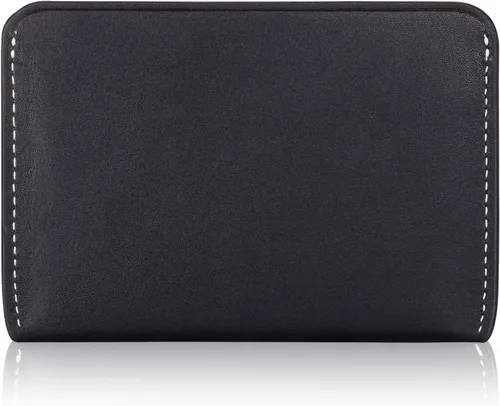 Miniatura 5 de HISCOW Tarjetero plegable delgado minimalista - piel de becerro italiana (negro)