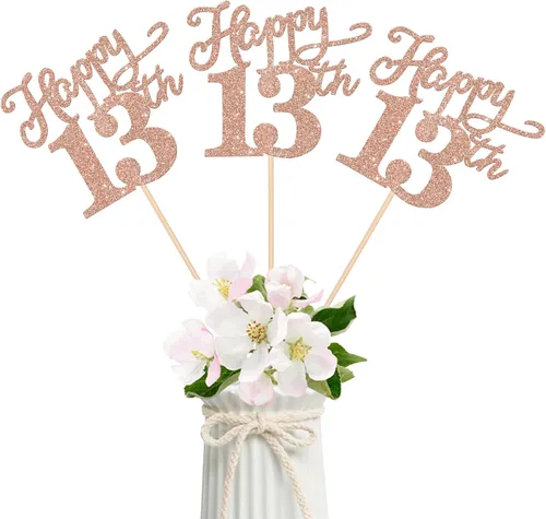 Miniatura 12 de Rsstarxi Paquete de 12 palitos de centro de mesa de cumpleaños número 50 para decoración de mesa de cumpleaños 50 para hombre, decoración de mesa