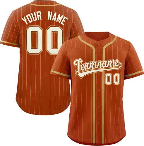 Miniatura 28 de Camiseta de béisbol de rayas finas personalizada hipster hip hop, camisetas deportivas con nombre y número del equipo personalizado para hombres