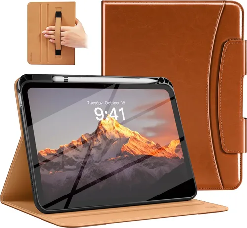 Miniatura 44 de MoKo Funda para iPad A16 de 11 pulgadas, funda para iPad de 11ª/10ª generación (2025/2022) con soporte para lápices y bolsillo, funda con soporte