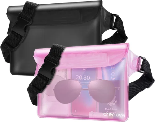 Miniatura 12 de Crenova Bolsa Impermeable con Correa para la Cintura IP68 Bolsa Impermeable para la Cintura con Pantalla Táctil Bolsa Seca con Cinturón Ajustable