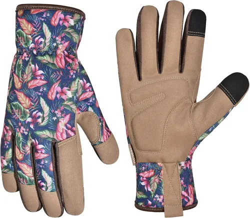 Guantes de jardinería para mujeres y hombres, guantes de jardín con pantalla táctil, guantes de trabajo resistentes a las perforaciones, a prueba de