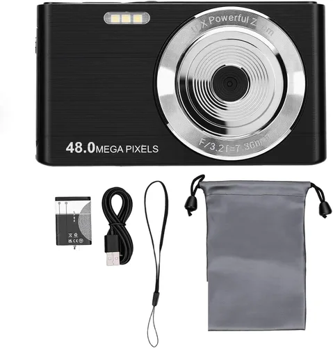 Miniatura 7 de VBESTLIFE Cámara digital, cámara de enfoque automático 4K para fotografía, 48MP 16X Zoom Cámara compacta de viaje para adolescentes, adultos