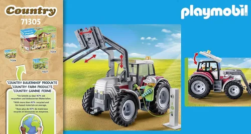 Miniatura 5 de Playmobil Tractor grande con accesorios