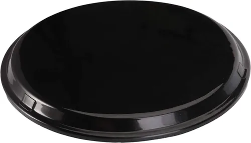 Miniatura 9 de TOPZEA Paquete de 3 bandejas de servicio de restaurante, bandeja redonda negra de fibra de vidrio de 11 pulgadas antideslizante para servicio