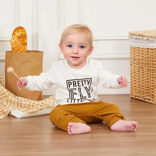 Miniatura 2 de Engofs Conjunto de sudadera de manga larga para bebé niño y niña, 2 piezas, sudadera de manga larga para otoño e invierno