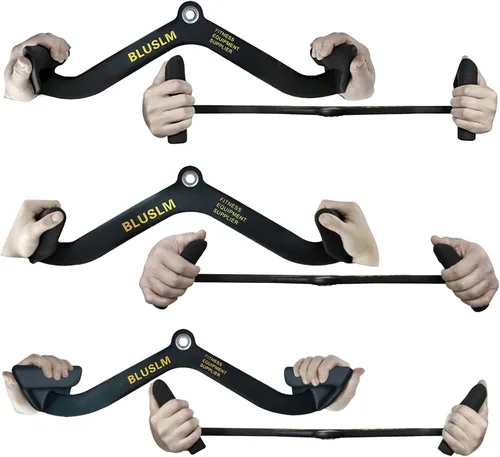Miniatura 4 de BLUSLM LAT Pull Down Bar for Cable Machine, LAT Pulldown Attachments T-bar V-bar Cable Attachment for Gym, Back Tricep Strength Training Handle