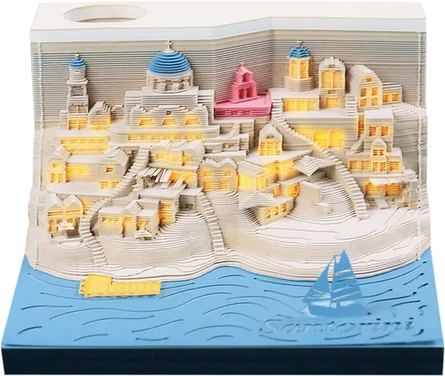 Miniatura 16 de Bloc de notas 3D, 217 hojas de papel creativo tallado panda arte 3D Notas adhesivas DIY Notes, decoración de escritorio, regalo