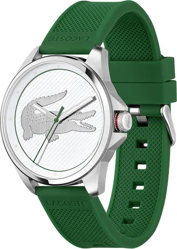 Miniatura 2 de Lacoste Reloj de cuarzo de acero inoxidable para hombre con correa de silicona, verde, 20 (modelo 2011157), Verde, Hombres