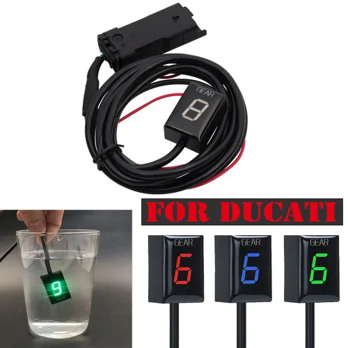 Miniatura 4 de Indicador digital LED de 1-6 velocidades, medidor de pantalla impermeable para Ducati Cafe Racer Monster 696 795 796 797 821 1100 1200 1200 S R