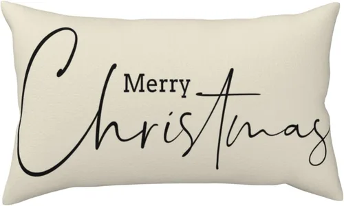 Miniatura 12 de Funda de almohada de invierno con diseño de copo de nieve de Navidad, fundas de almohada lumbares de alce, fundas de cojín rectangulares decorativas