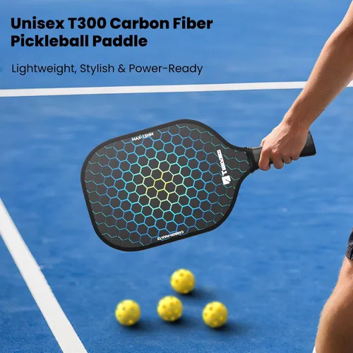 Miniatura 2 de Toovem Carbon Fiber Pickleball Paddles – Lightweight 2-Pack T300 Or 1 PC T700 Pickleball Paddle Carbon Fiber Racket, Pickle Ball Paddles Gifts with