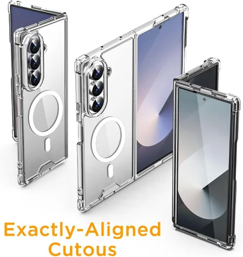 Miniatura 7 de AICase Funda transparente para Samsung Galaxy Z Fold 7, compatible con MagSafe, transparente, protección a prueba de golpes, resistente al