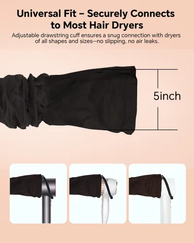 Miniatura 5 de Boloye Accesorio de Gorro para Secador de Cabello – Gorro de Secadora con Capucha XL de 28.5" para Secado Más Rápido y Acondicionamiento Profundo