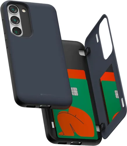 Miniatura 46 de GOOSPERY Funda tipo cartera para Samsung Galaxy S22 Ultra, [tarjetero] parachoques magnético de puerta con cierre automático, cubierta protectora
