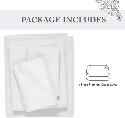 Miniatura 2 de 1 funda de edredón tamaño individual/individual XL, 100% algodón egipcio de alta densidad de hilos de 68 x 90 pulgadas, tejido satinado, fundas
