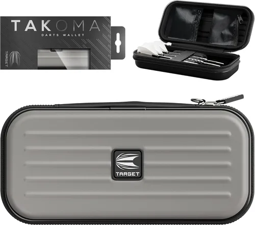 Miniatura 12 de Target Darts Funda de dardos Takoma, tamaño regular, negra Guarda 3 dardos completamente ensamblados y accesorios Estuche con bolsillos con Negro