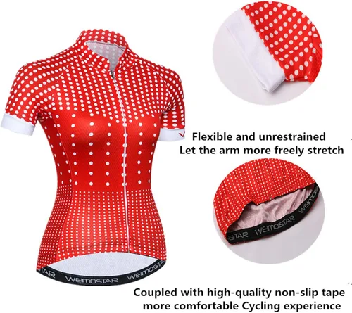 Miniatura 4 de PSPORT Camisas de ciclismo de manga corta para mujer reflexivo