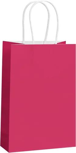Miniatura 12 de REMTAP Bolsas de papel de regalo de 5.9 x 3.2 x 8.2 pulgadas, 50 bolsas de papel kraft con asas, bolsas de regalo a granel para bodas, fiestas