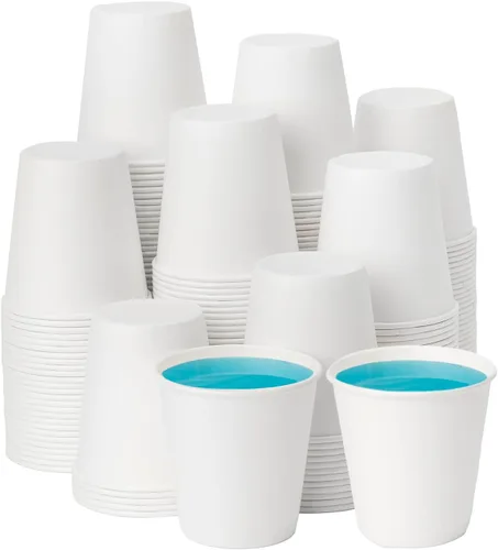 RACETOP Paquete de 300 tazas de café de papel de 3 onzas para baño, vasos desechables para enjuague bucal, vasos de papel pequeños para fiestas,