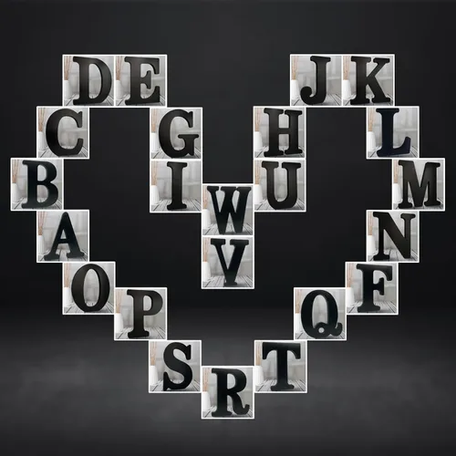 Miniatura 7 de AOCEAN Letras de madera negra de 10 pulgadas, letras de madera sin terminar para Halloween, letras decorativas de pie en rodajas, decoración