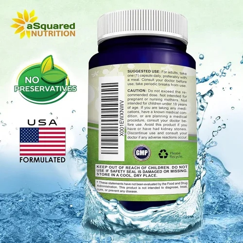 Miniatura 8 de aSquared Nutrition Suplemento de Quercetina 500 mg – 200 Cápsulas – Quercetina Dihidrato para apoyar la salud cardiovascular – Píldoras complejas